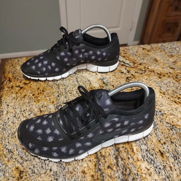 Rare Nike Free 5.0 V4 Black/Gray/White Running Shoes 695168-003 Womens 9 2014 - Picture 4 of 12